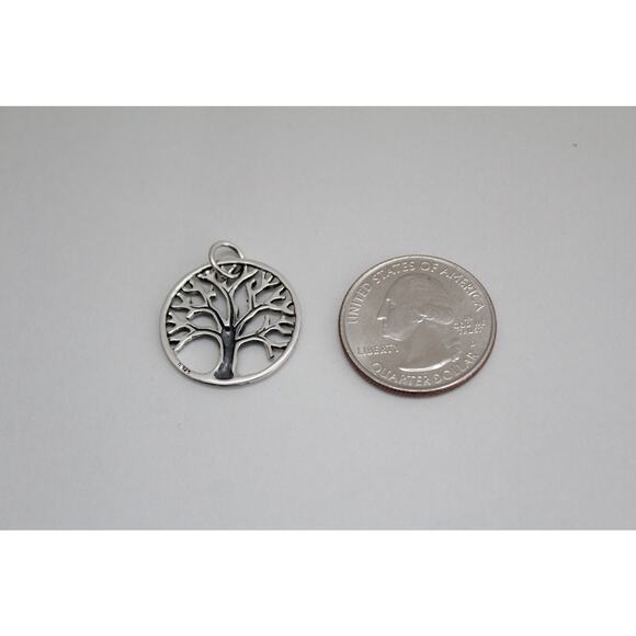 Sterling Silver Textured Tree of Life Pendant - Picture 4 of 8